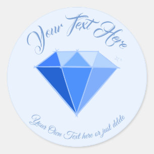 Sticker Rond Sapphire Gemstone. Bijouterie. 45 Anniversaire du
