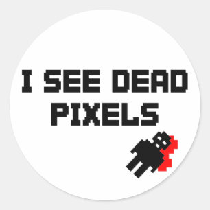 Sticker Rond Sarah Marshall Dead Pixels
