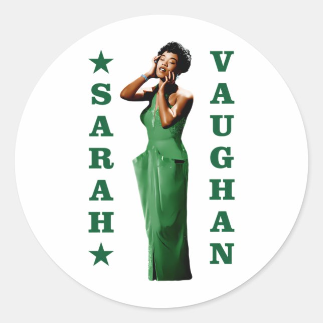 Sticker Rond Sarah Vaughan (Devant)