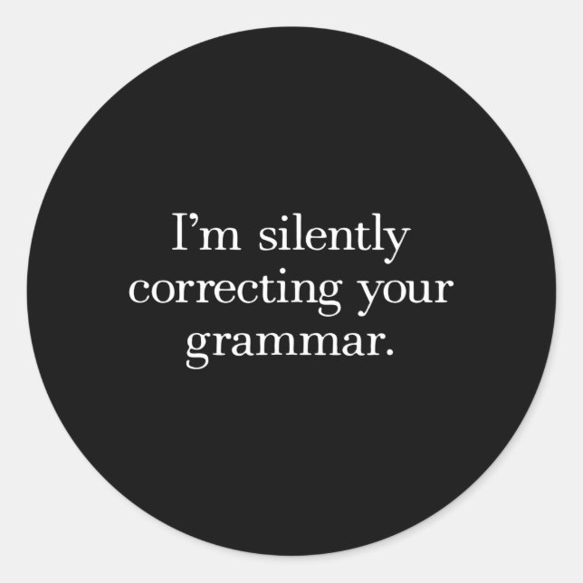 Sticker Rond sarcasme anglais (Devant)