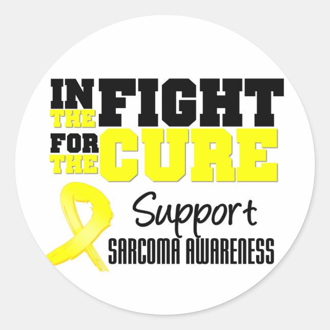 Sticker Rond Sarcome Dans La Lutte Pour Le Traitement (Devant)