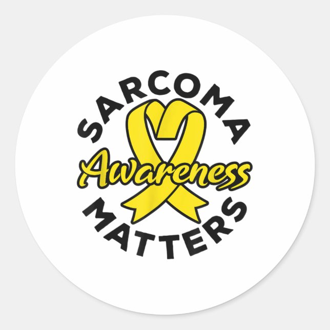 Sticker Rond Sarcome Sensibilisation S - Cancer du Sarcome (Devant)