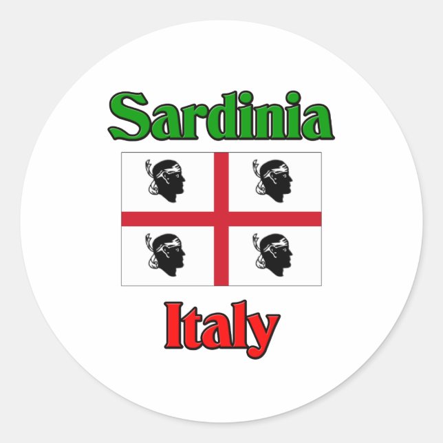 Sticker Rond Sardaigne Italie (Devant)