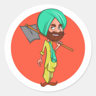 Sticker Rond Sardar Ji