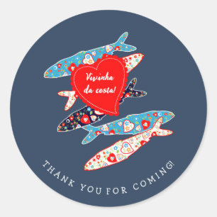 Sticker Rond Sardines portugaises