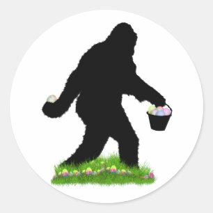 Sticker Rond Sasquatch de Pâques