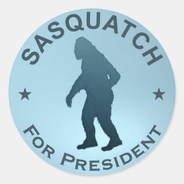 Sticker Rond Sasquatch, Président (Devant)