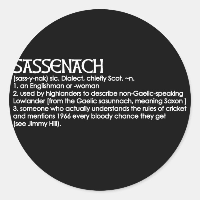Sticker Rond Sassenach (Devant)
