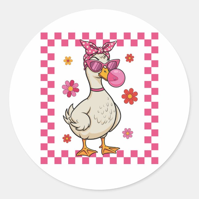 Sticker Rond Sassy & Silly Goose (Devant)