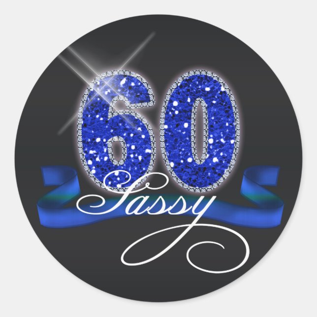 Sticker Rond Sassy Sixty Sparkle ID191 (Devant)