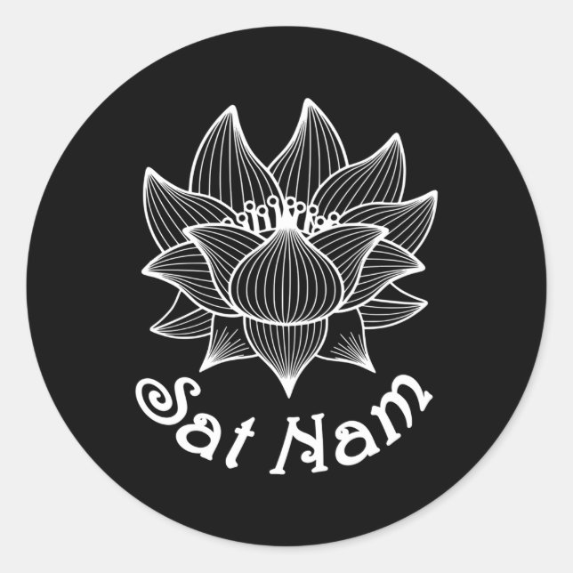 Sticker Rond Sat Nam Kundalini Yoga Spirituel (Devant)