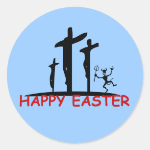 Sticker Rond Satan offensif drôle