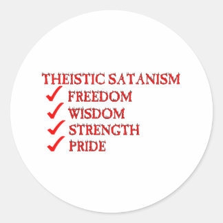 Sticker Rond Satanisme théiste/Luciferianisme Dévotion