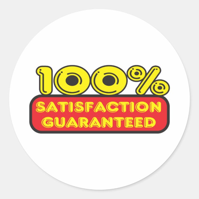 Sticker Rond Satisfaction garantie (Devant)