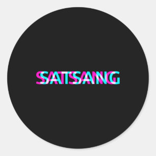 Sticker Rond Satsang Yoga Chakra Méditation Spirituelle Lune Ch