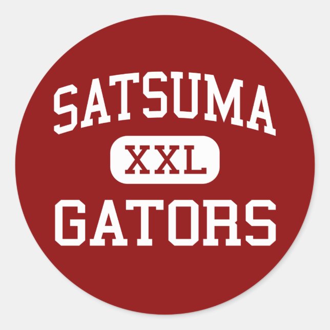 Sticker Rond Satsuma - alligators - lycée - satsuma Alabama (Devant)
