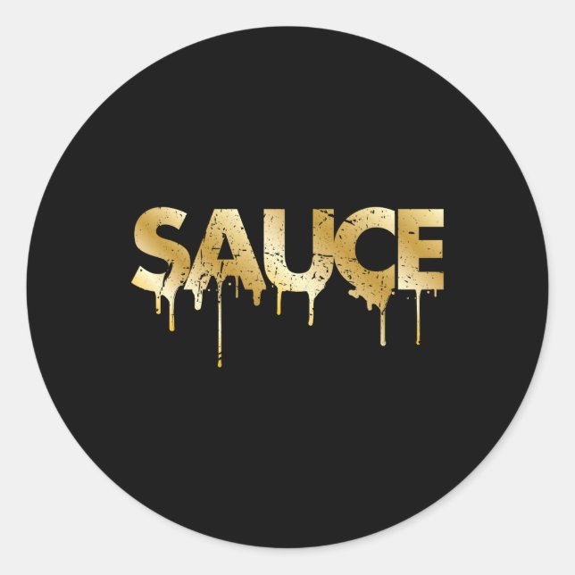 Sticker Rond Sauce à base de sauce (Devant)