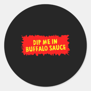 Sticker Rond Sauce Buffalo Ailes de Poulet Chaudes Sont Nourrit