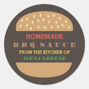 Sticker Rond Sauce faite maison   à BBQ de la cuisine de
