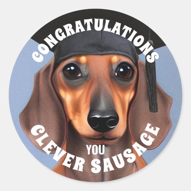 Sticker Rond Saucisse intelligente (Devant)