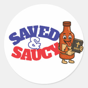 Sticker Rond Saucy & Saucy