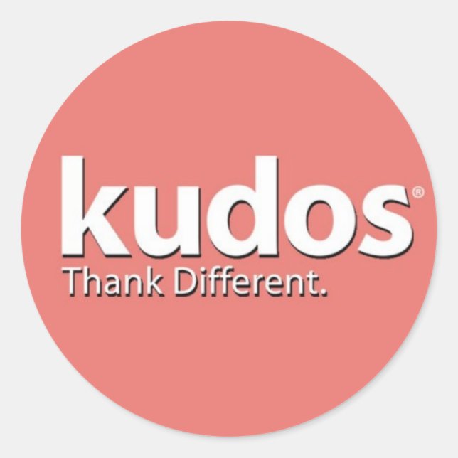 Sticker Rond Saumon Kudos® (Devant)
