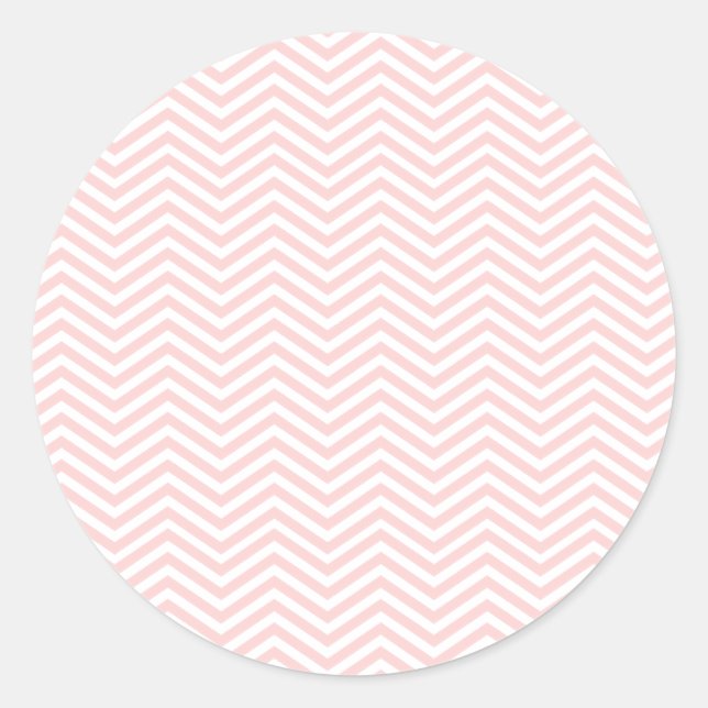 Sticker Rond Saumon Pink Chevron (Devant)