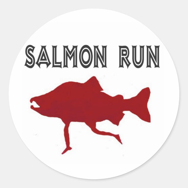 Sticker Rond saumon rouge (Devant)