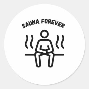 Sticker Rond Sauna Saunas Forever
