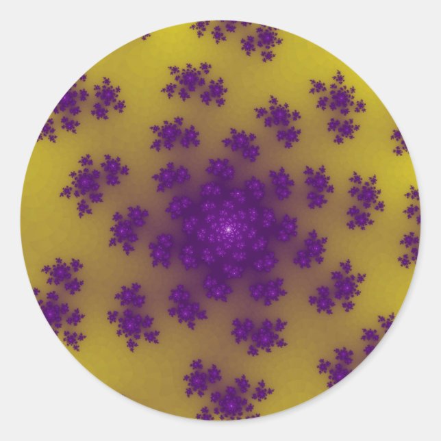 Sticker Rond Saupoudrer de banane florale (Devant)