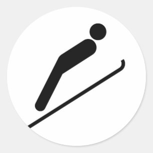 Sticker Rond Saut de ski