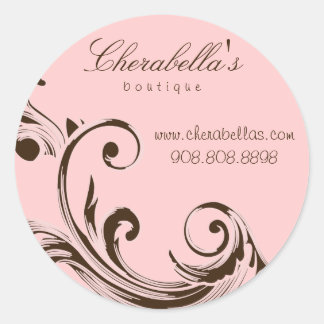Sticker Rond Sautocollant à fleurs spa de salon tourbillon rose
