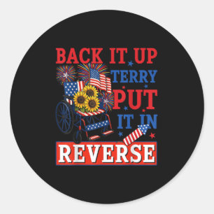 Sticker Rond Sauvegarde Terry Placez-Le Dans Feu Inverse 4e