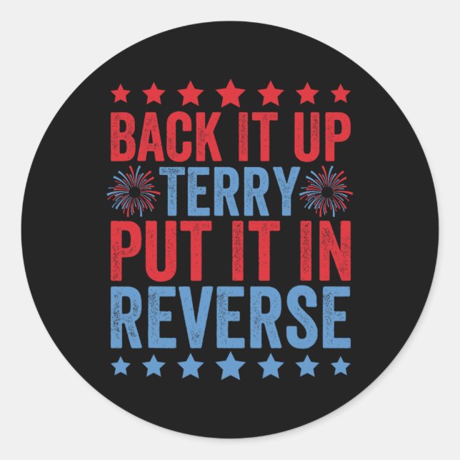 Sticker Rond Sauvegarde Terry Placez-Le Dans Feu Inverse 4e (Devant)