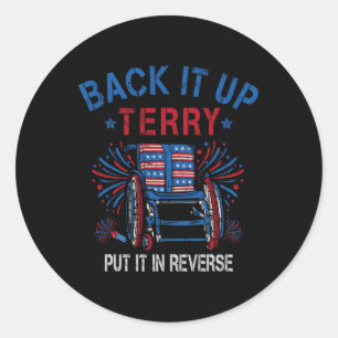 Sticker Rond Sauvegarde Terry Placez-Le Dans Feu Inverse 4e