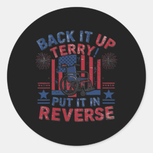 Sticker Rond Sauvegarder Terry Placer Le Drapeau Inverse Feu D'