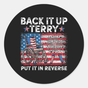 Sticker Rond Sauvegarder Terry Placez-Le En Reverse Firework 4e