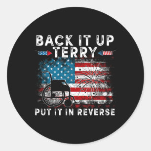 Sticker Rond Sauvegarder Terry Placez-Le En Reverse Firework 4e