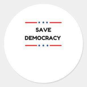 Sticker Rond Sauver la démocratie