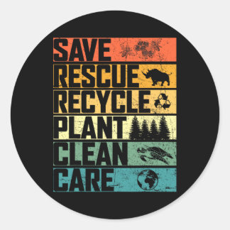 Sticker Rond Sauver les abeilles Secourir les animaux Plantes A