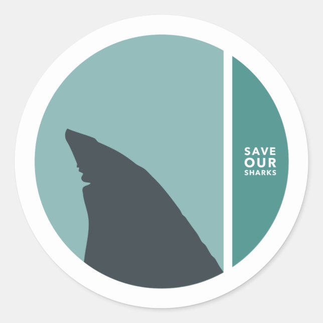 Sticker Rond sauver nos cercles de requins (Devant)