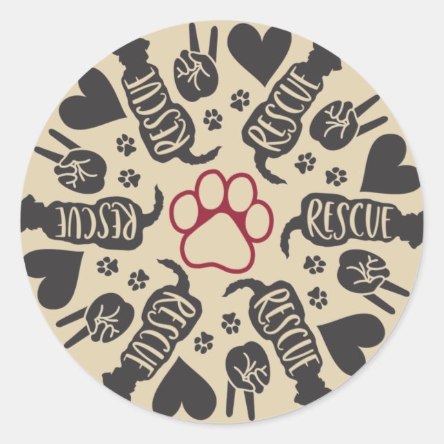 Sticker Rond Sauvetage animal (Devant)