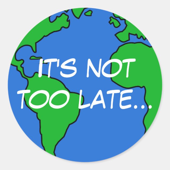 Sticker Rond Sauvez la planète (Devant)