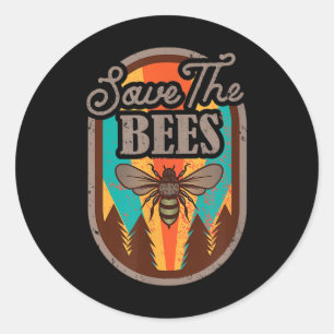 Sticker Rond Sauvez La Protection De l'environnement Des Abeill