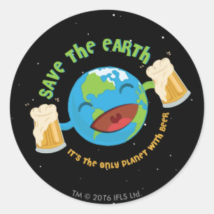 Sticker Rond Sauvez la Terre