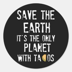 Sticker Rond Sauvez La Terre Sauvez La Terre Notre Planète