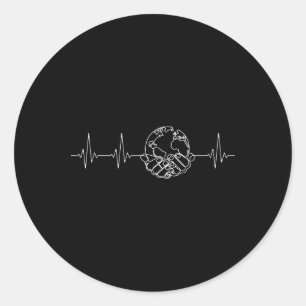 Sticker Rond Sauvez Le Coeur De La Planète Sur Le Jour des terr