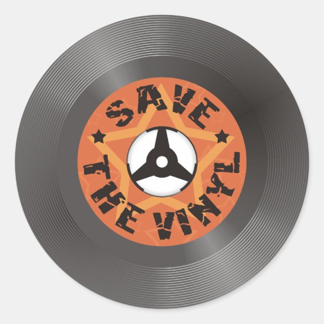 Sticker Rond Sauvez le vinyle (Devant)