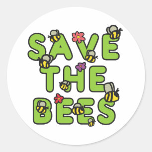 Sticker Rond Sauvez les abeilles