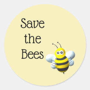 Sticker Rond Sauvez les abeilles